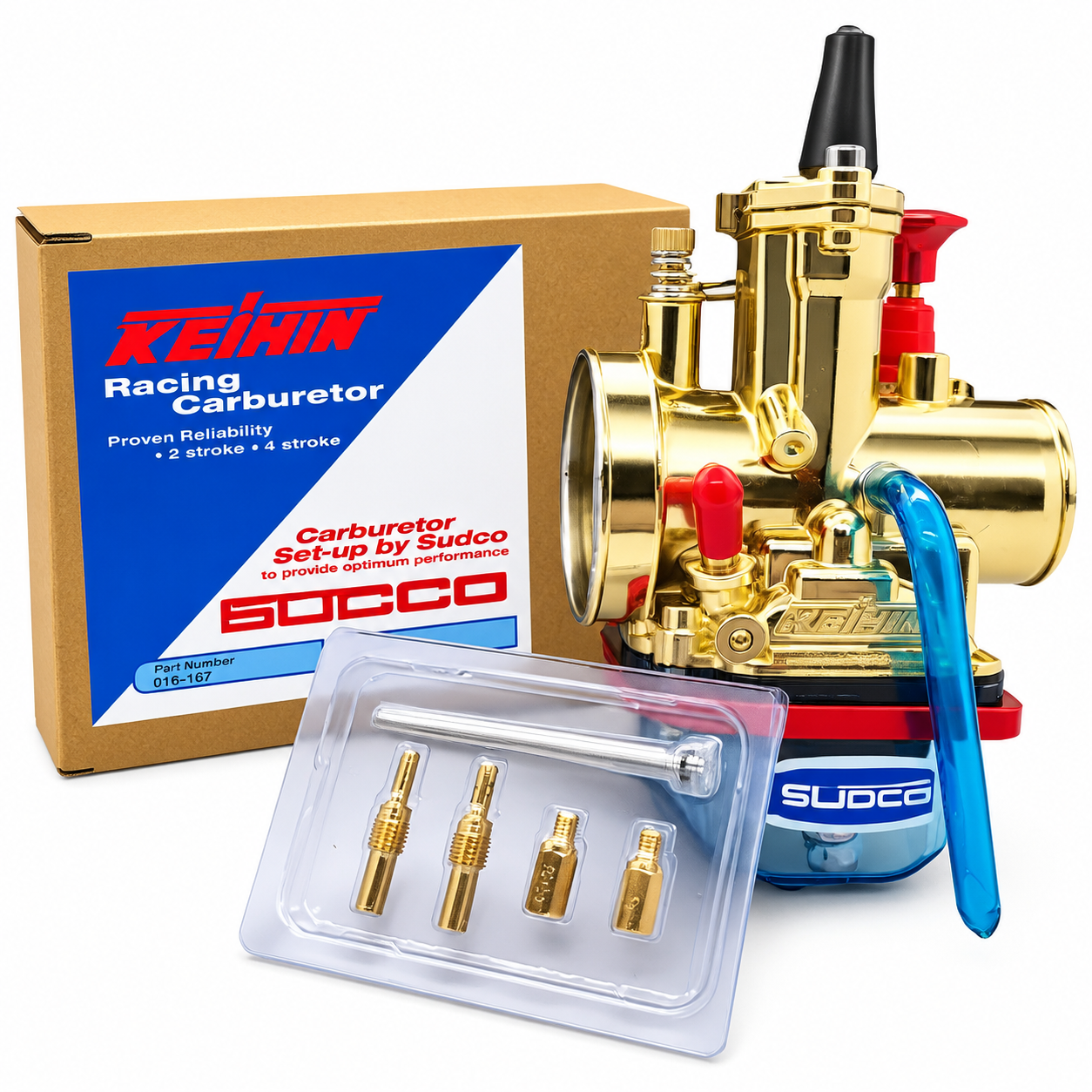 Carburador De Cortina Plana Dorado Moto Marca Keihin