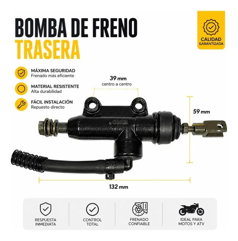 Bomba De Freno Trasera Para Pulsar Ns 200