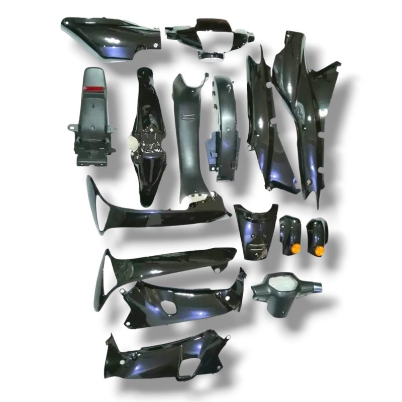 Juego De Tapas Honda C100wave 1 Completo Color Negro