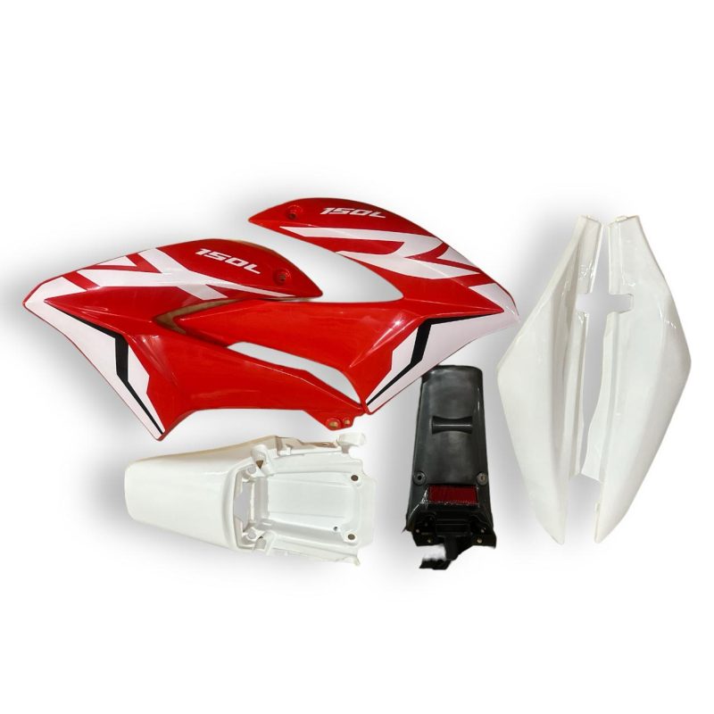 Juego De Tapas Para Xr 150 Incluye Carenaje Farola color rojo