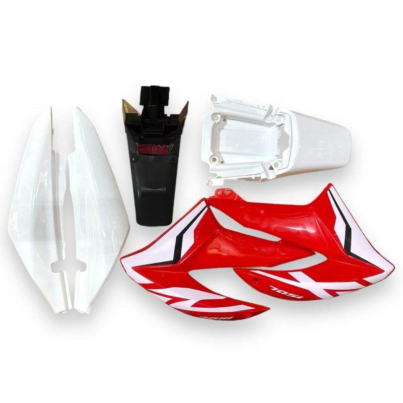 Juego De Tapas Para Xr 150 Incluye Carenaje Farola color rojo